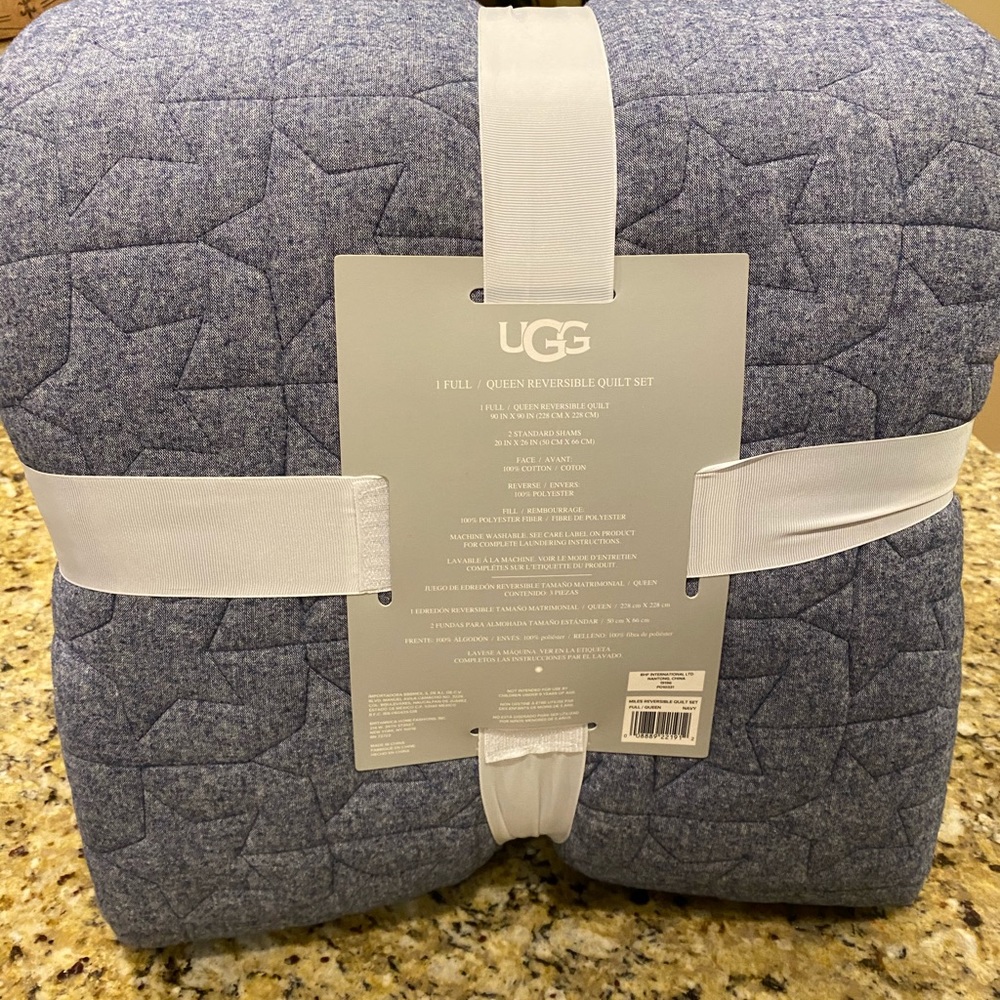 LAST ONE! NWT UGG Milo Star Full/Queen Quilt Set - Picture 3 of 8